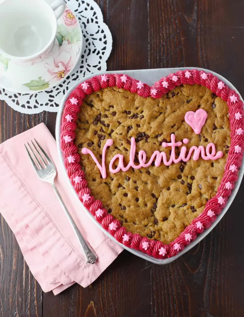 Heart Shaped Cookie Cake