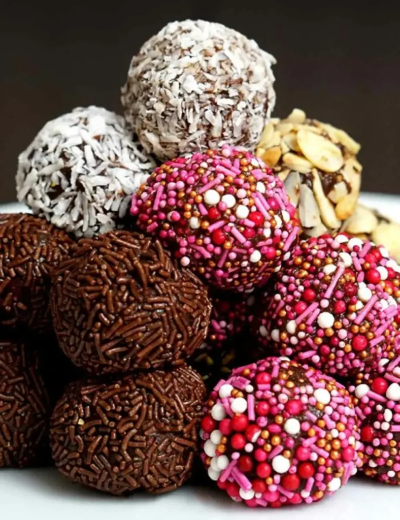 Homemade Chocolate Truffles. No-Bake Valentine's Day Desserts