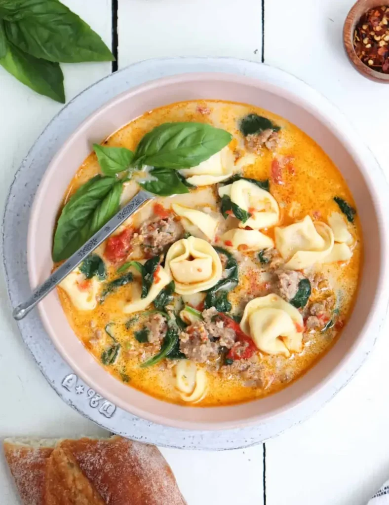 Instant Pot Tortellini Soup with Sausage. Christmas Soup Recipes