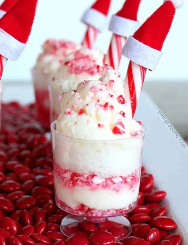 Mini Peppermint Trifle. Christmas Peppermint Desserts
