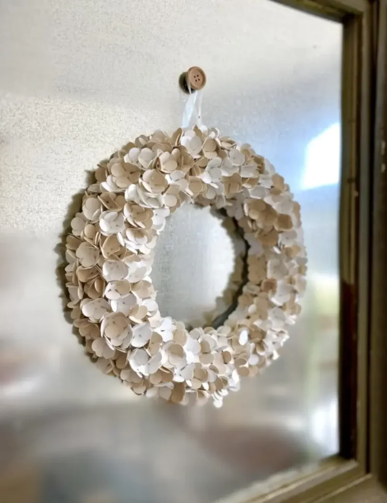 Paper Flower Wreath With Cricut. DIY Valentine's Day Wreath Ideas