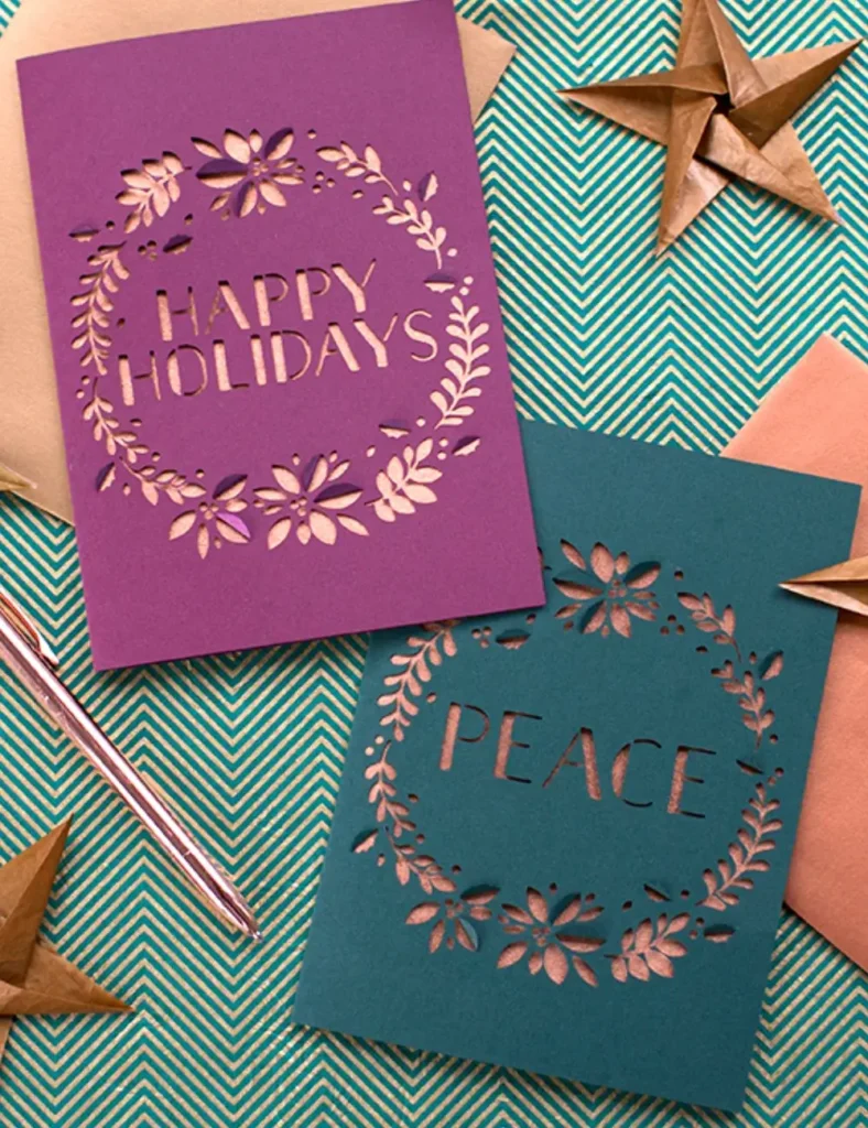 Papercut Christmas Greeting Cards