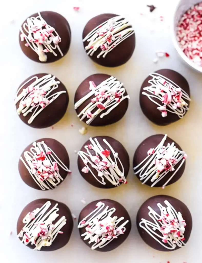 Peppermint Truffles Recipe. Christmas Peppermint Desserts