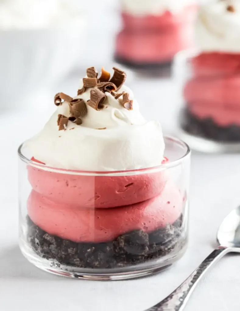 Red Velvet No-bake Cheesecake. No-Bake Valentine's Day Desserts