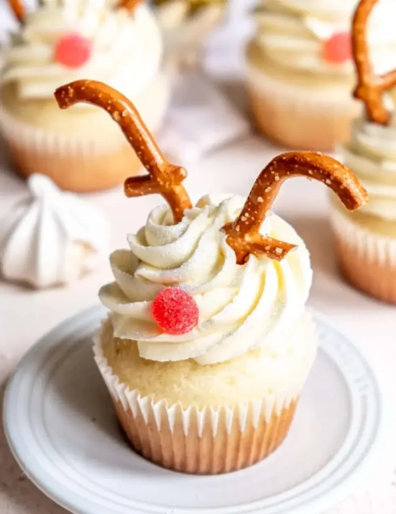 Reindeer Cupcakes. vegan Christmas cupcake recipes