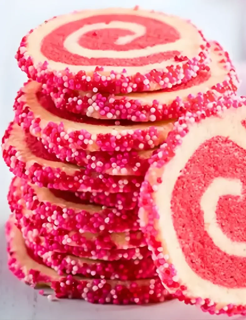 Valentine's Day Swirl Pinwheel Cookies