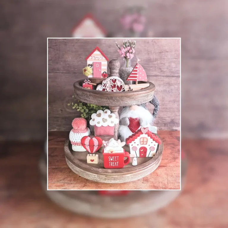Valentine's Day Tiered Tray Decor Ideas