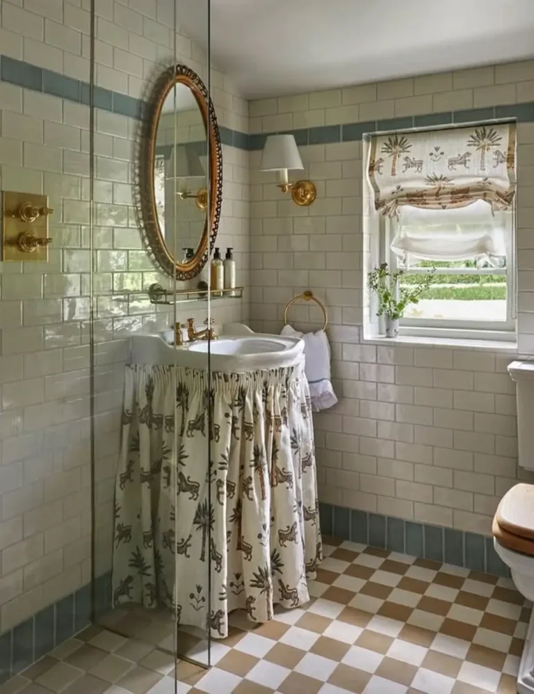 Add-a-sink-sink-skirt.-Farmhouse-Bathroom-Ideas