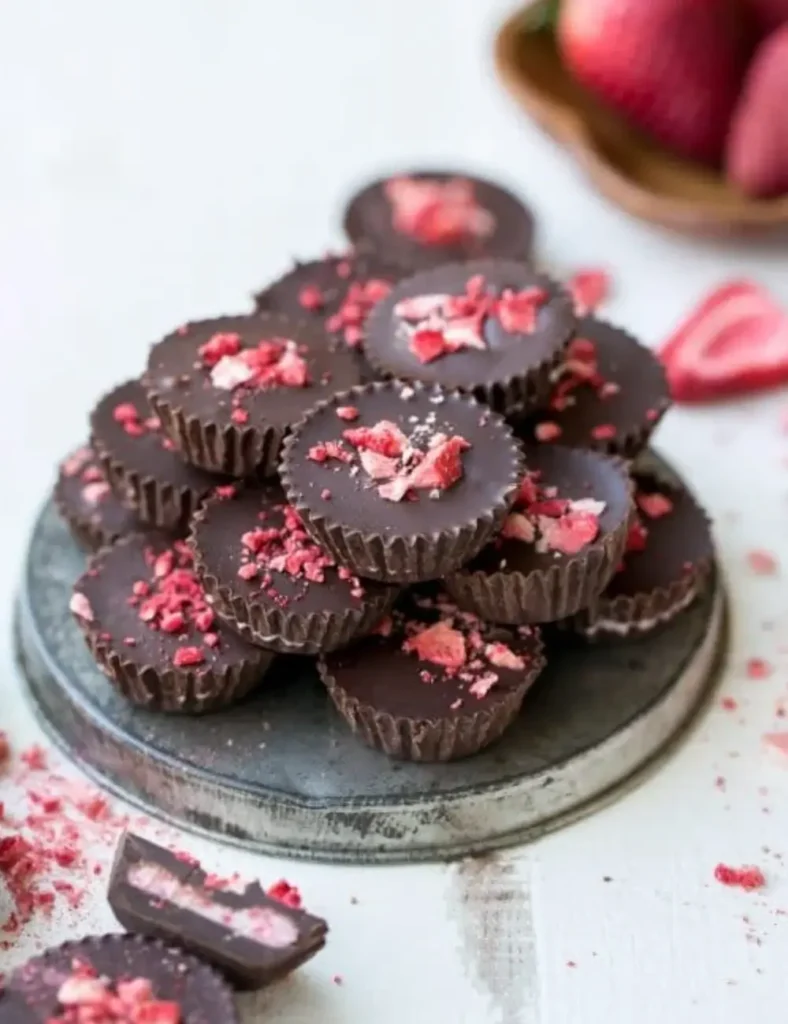 Chocolate Strawberry Cups (Gluten Free, Paleo + Vegan). Strawberry Dessert Recipes