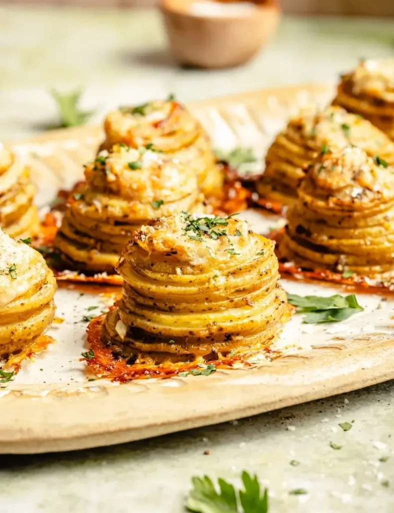 Crispy Cacio e Pepe Potato Stacks