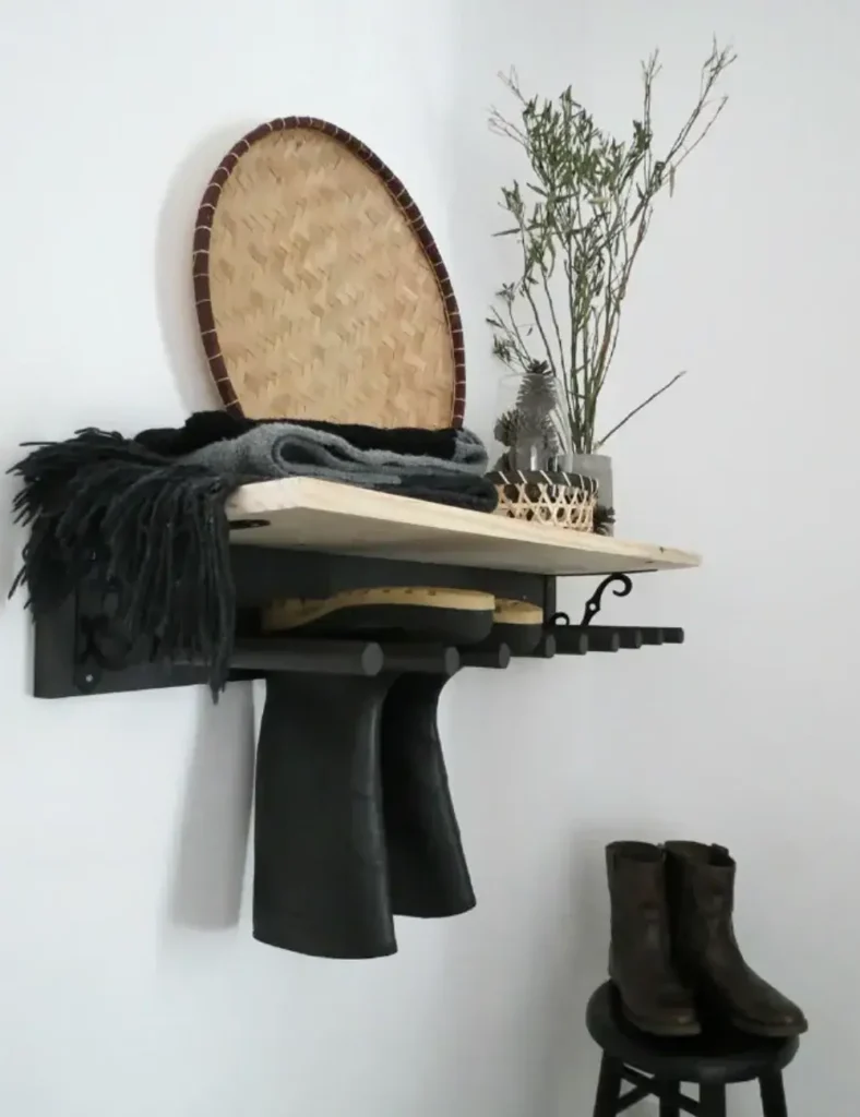 DIY Indoor Boot Rack