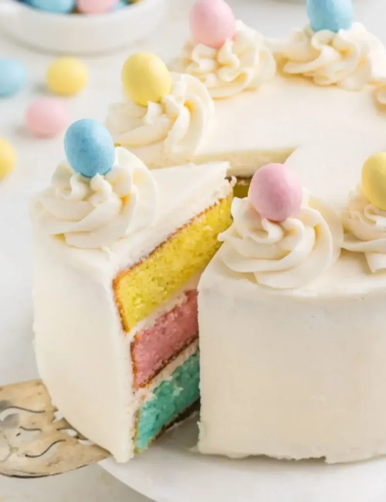 Easy Easter Layer Cake with Cake Mix. Easter Cake Recipes