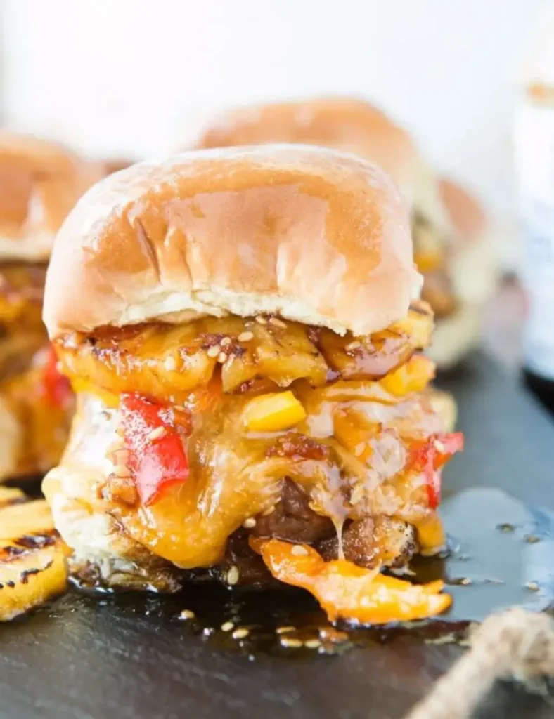 Hawaiian Turkey Burgers Sliders. slider recipes
