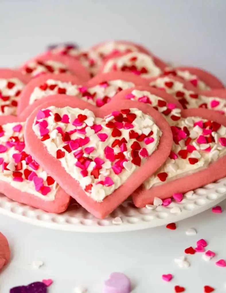 Heart Sugar Cookies with Buttercream Icing
