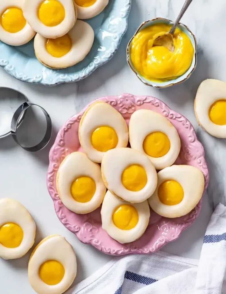 Lemon Curd Easter Egg Cookies