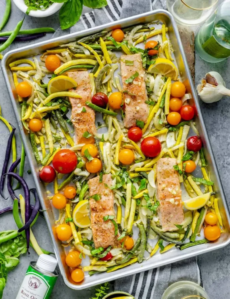 Sheet Pan Salmon and Veggie Dinner