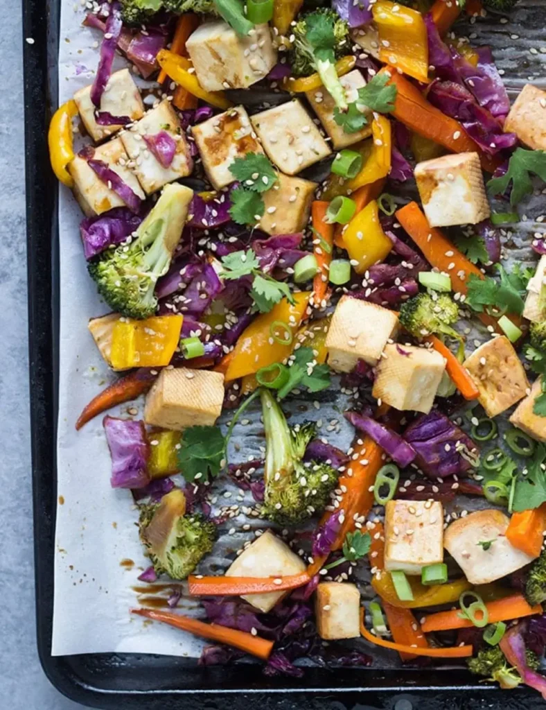 sheet pan teriyaki tofu
