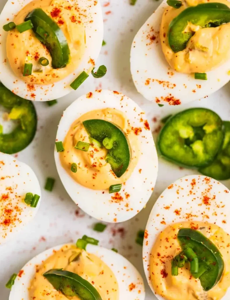 Spicy Deviled Eggs. valentine's day appetizers
