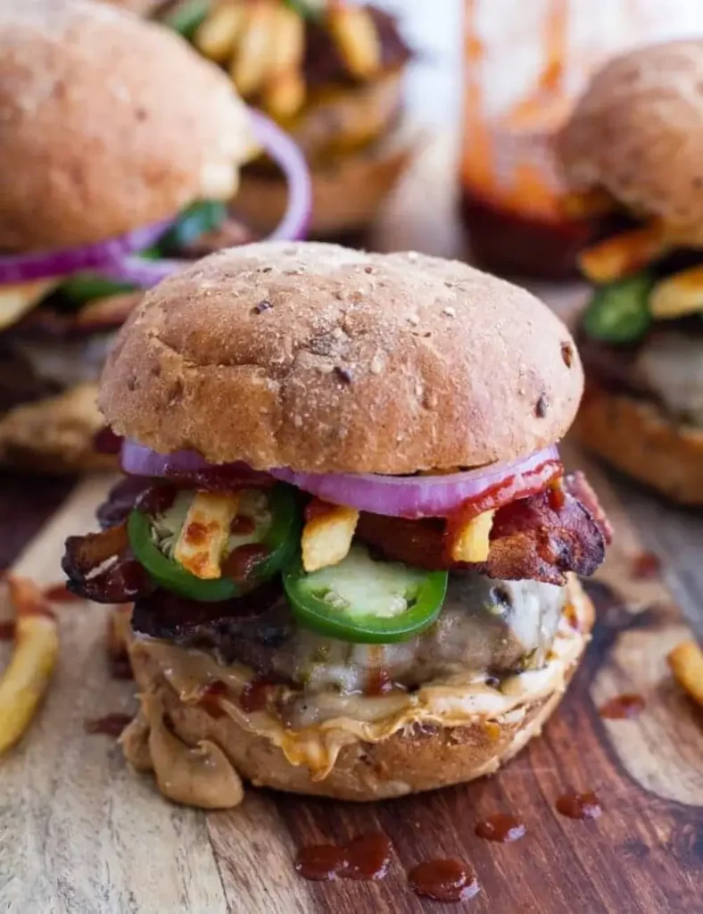Spicy Peanut Butter Bacon Sliders