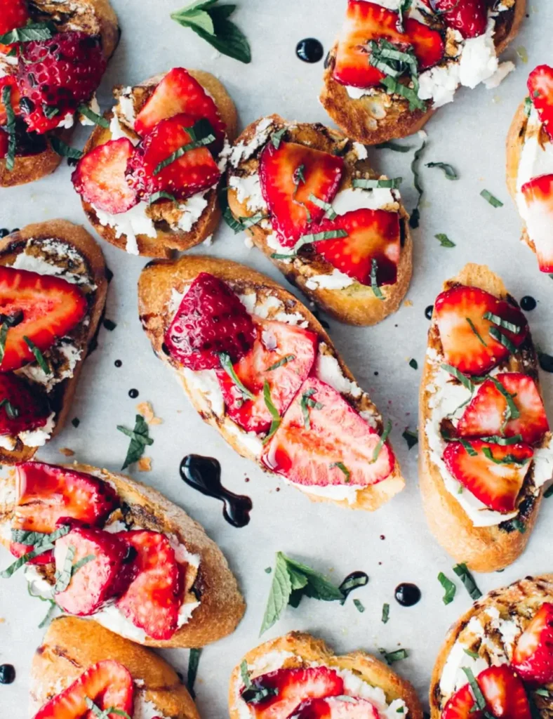 Strawberry Goat Cheese Crostini