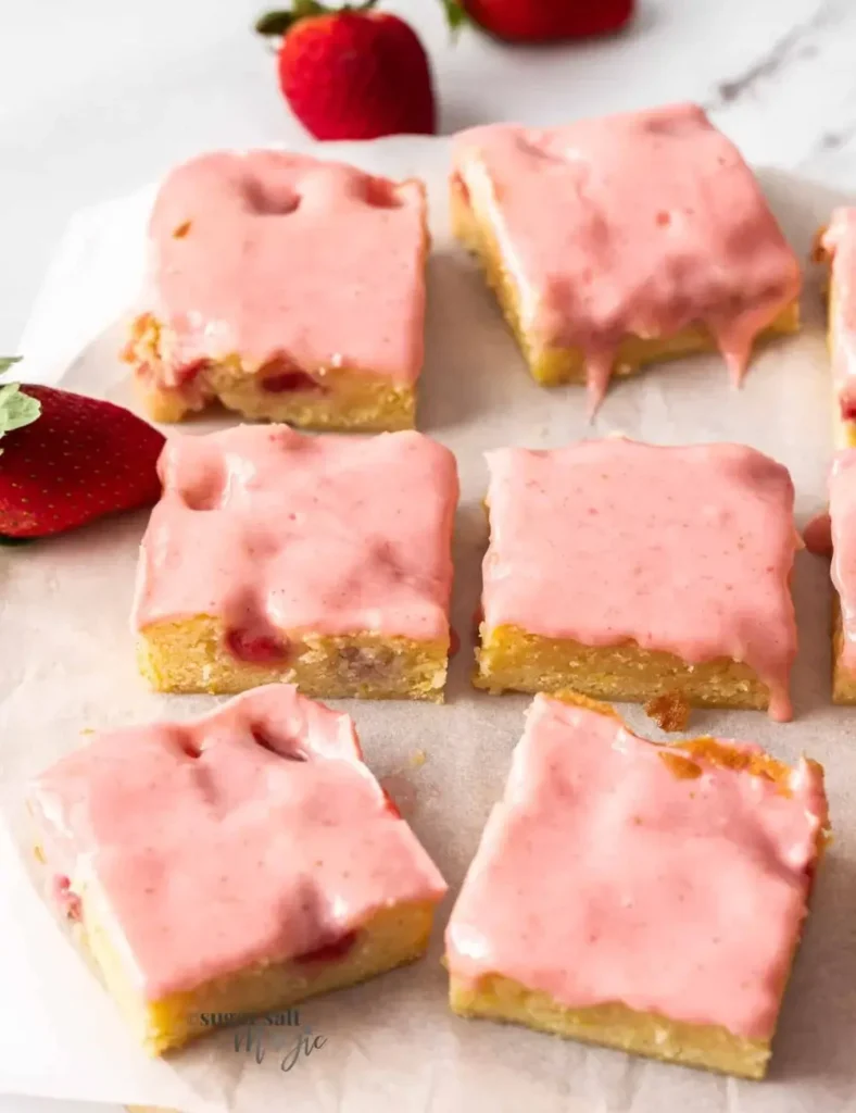 Strawberry Lemon Blondies