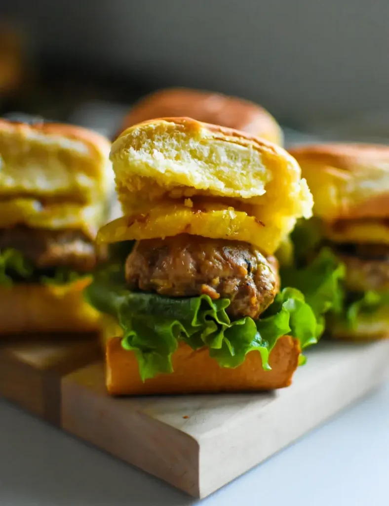Ultimate Turkey Burger Sliders on Hawaiian Rolls