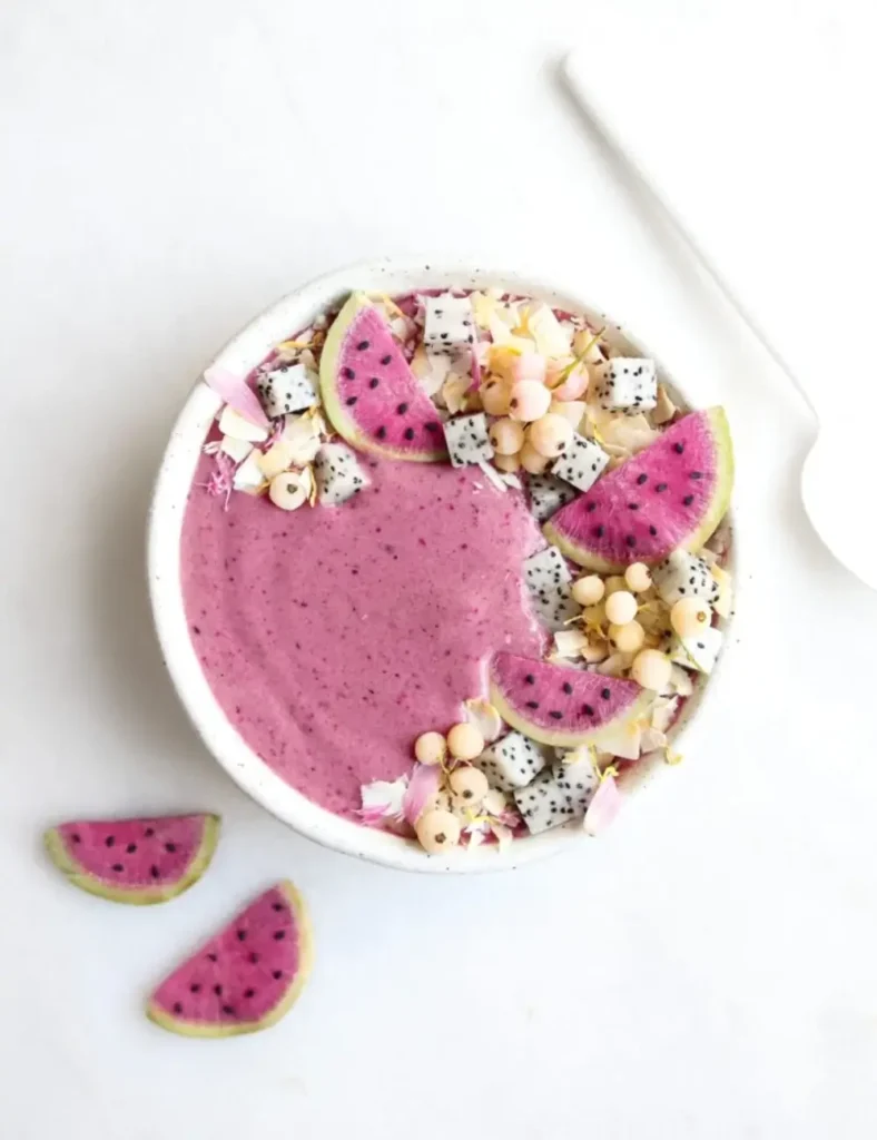 Vegan Watermelon Acai Bowl. healthy smoothie bowl recipes
