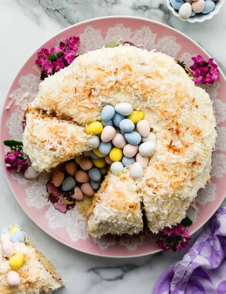 lemon coconut Easter cake