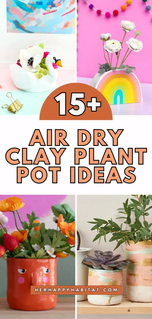 Air Dry Clay Plant Pot Ideas