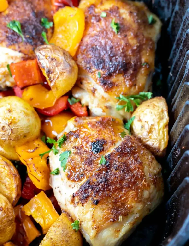 Air Fryer Chicken and Potatoes