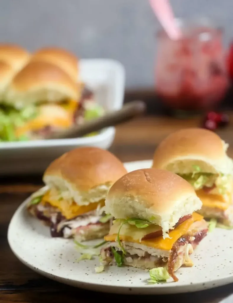 Baked Turkey Sliders with Cranberry Mustard
