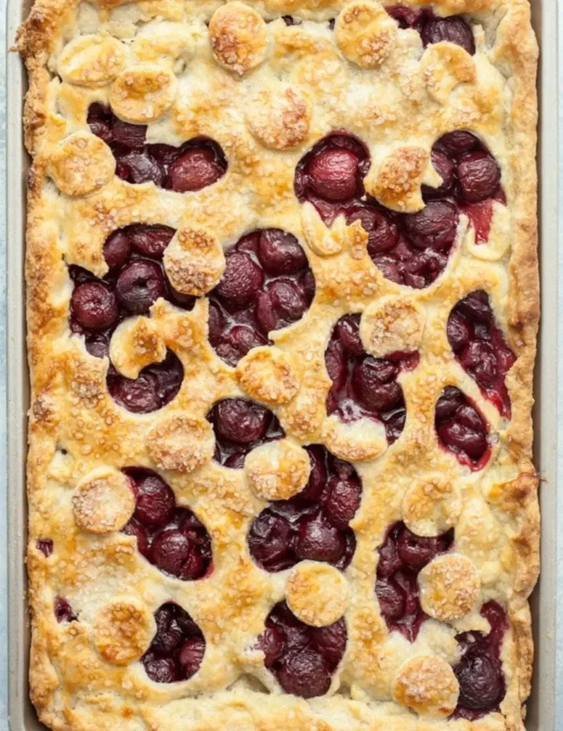 Cherry Slab Pie. Sheet Pan Desserts