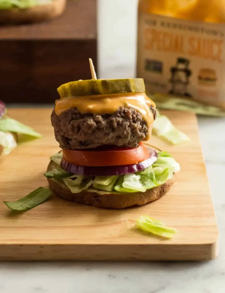 Classic Burger Sliders on Sweet Potato Buns