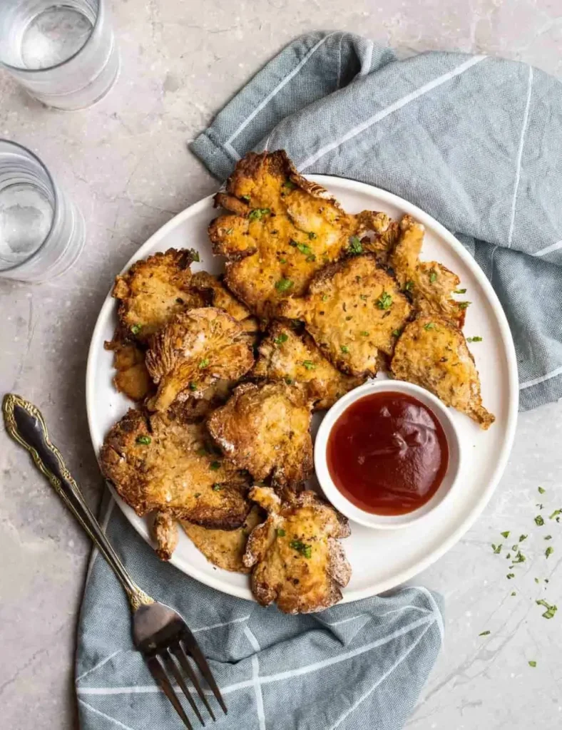 Crispy Air Fryer Oyster Mushrooms