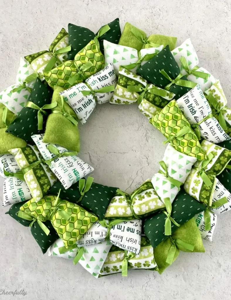 DIY St. Patrick’s Day Pillow Wreath