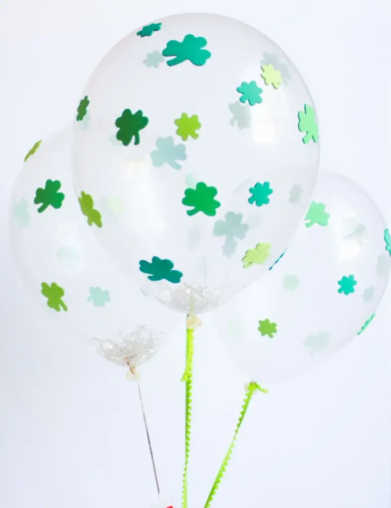 DIY St. Patrick’s Day Shamrock Balloons. St. Patrick's Day Crafts