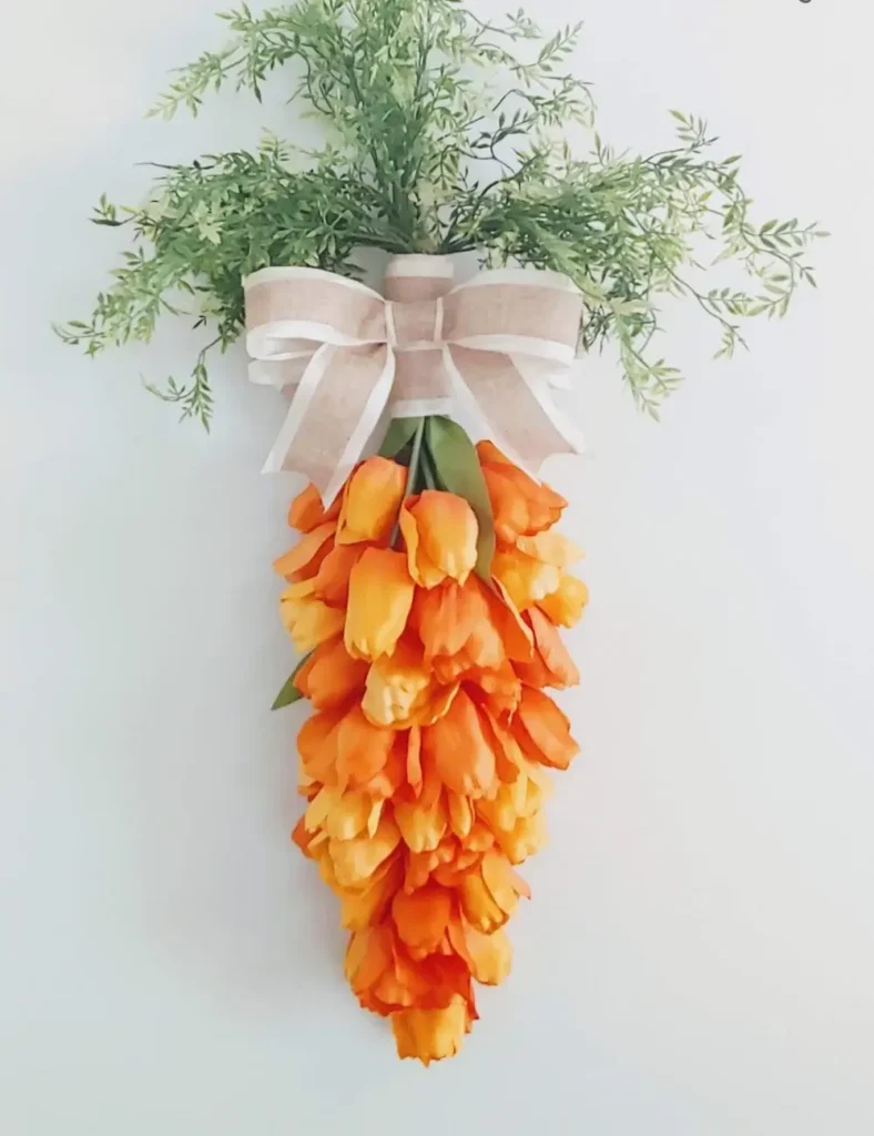 Easy DIY Spring Carrot Wreath