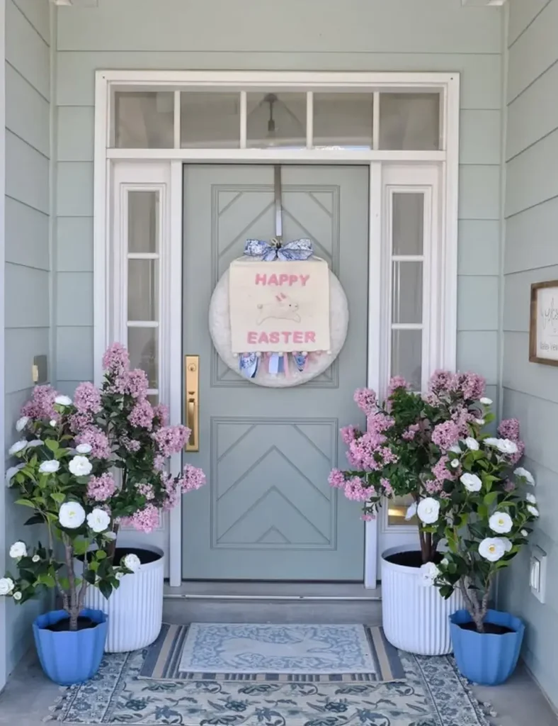 Embrace Soft Pastels. spring front porch decor ideas