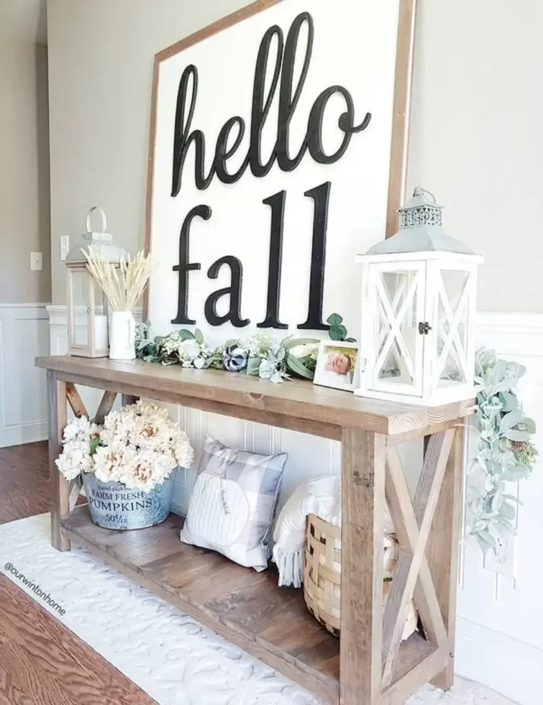 Fall Farmhouse Entryway Decor Ideas