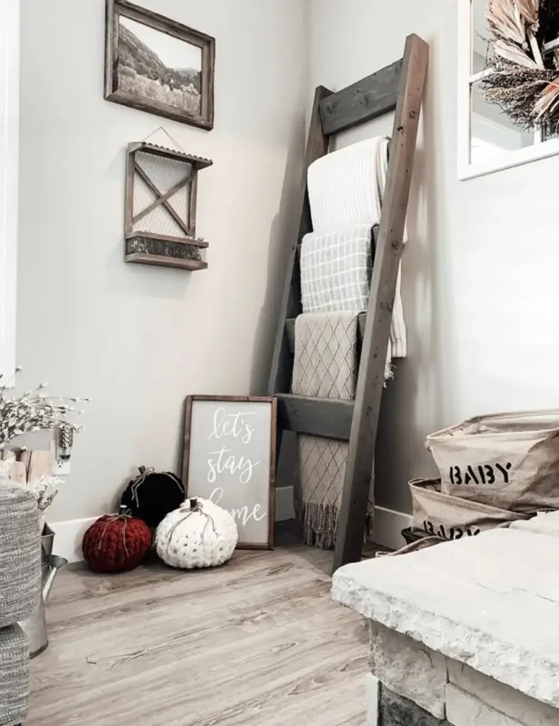 Farmhouse Ladder Decor Ideas
