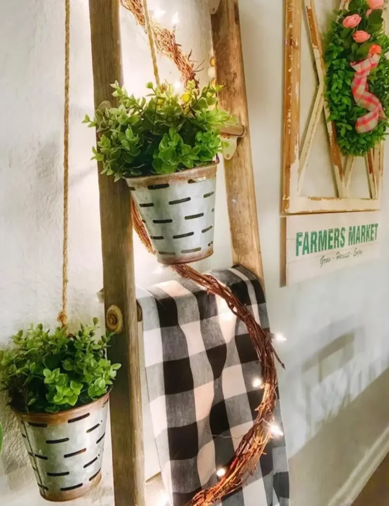 Farmhouse Ladder Decor Ideas