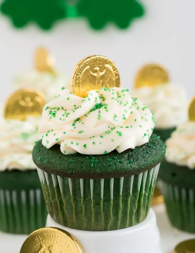 Green Velvet St. Patrick’s Day Cupcakes
