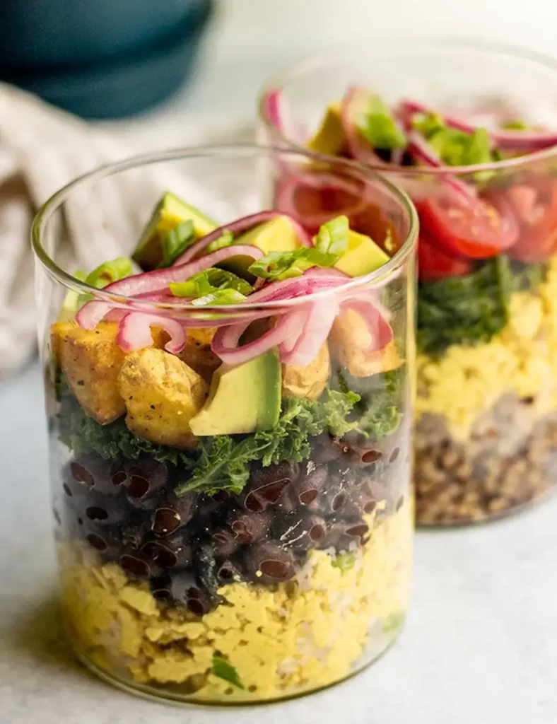 Make Ahead Savory Vegan Breakfast Jars