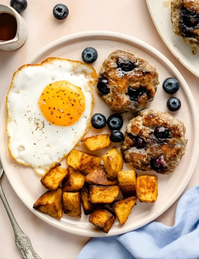 Maple Blueberry Turkey Sausage Breakfast Patties