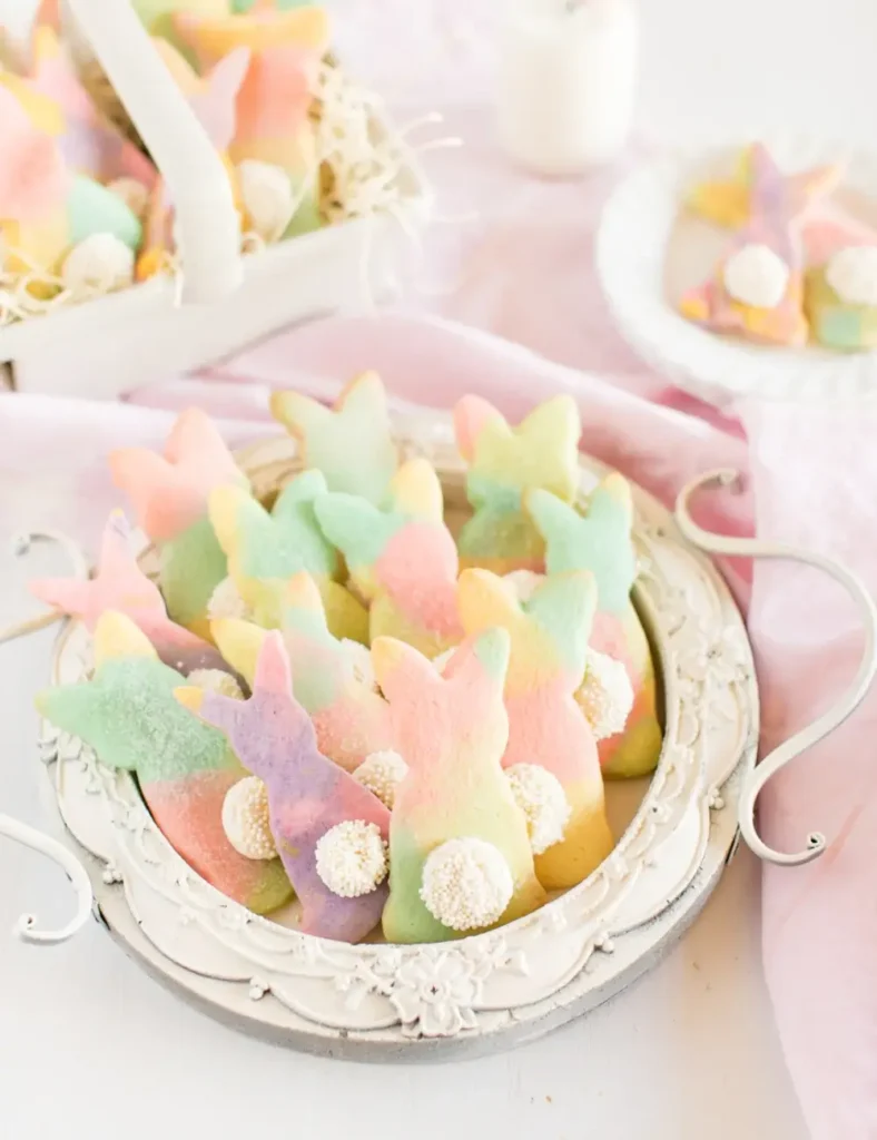 Marbled Easter Bunny Cut Out Cookies. easter desserts