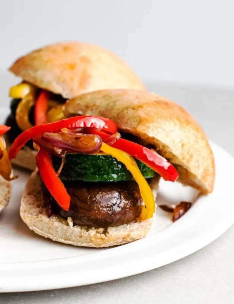 Philly Portabella Mushroom Zucchini Sliders