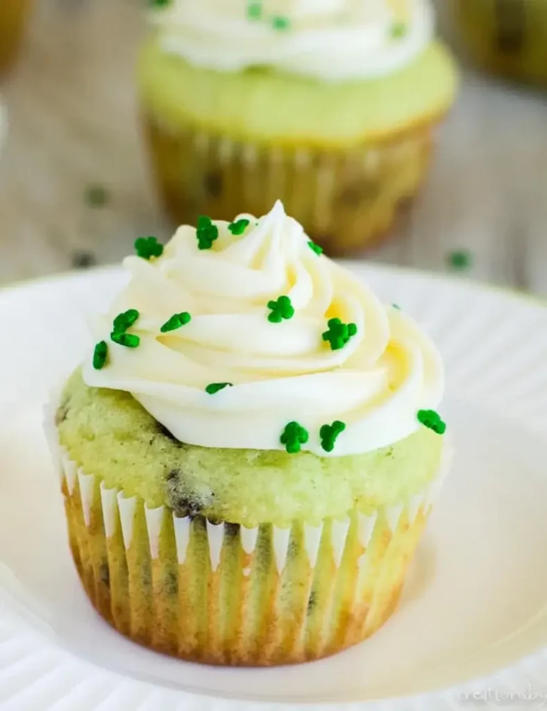 Pistachio St. Patrick’s Day Cupcakes