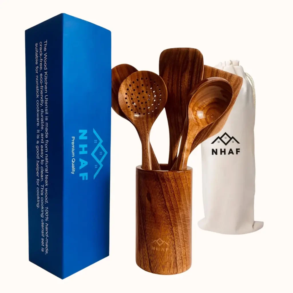 Premium Teak Healthy Spoons, Durable Eco-friendly Spatula