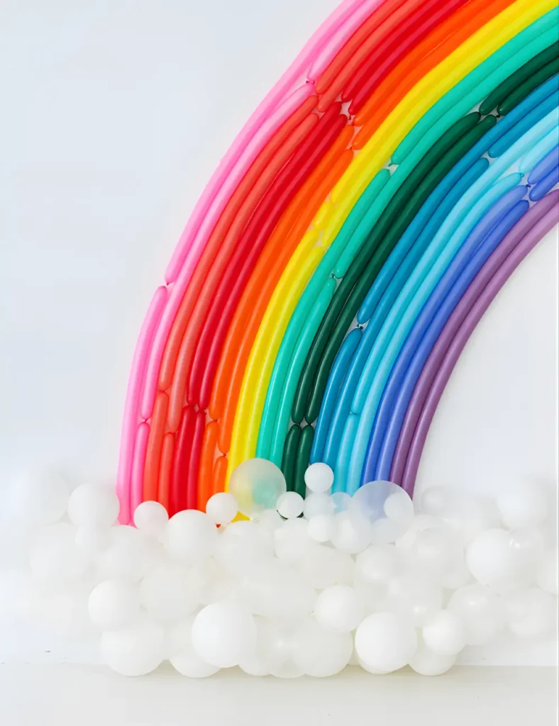 Rainbow Balloon Backdrop