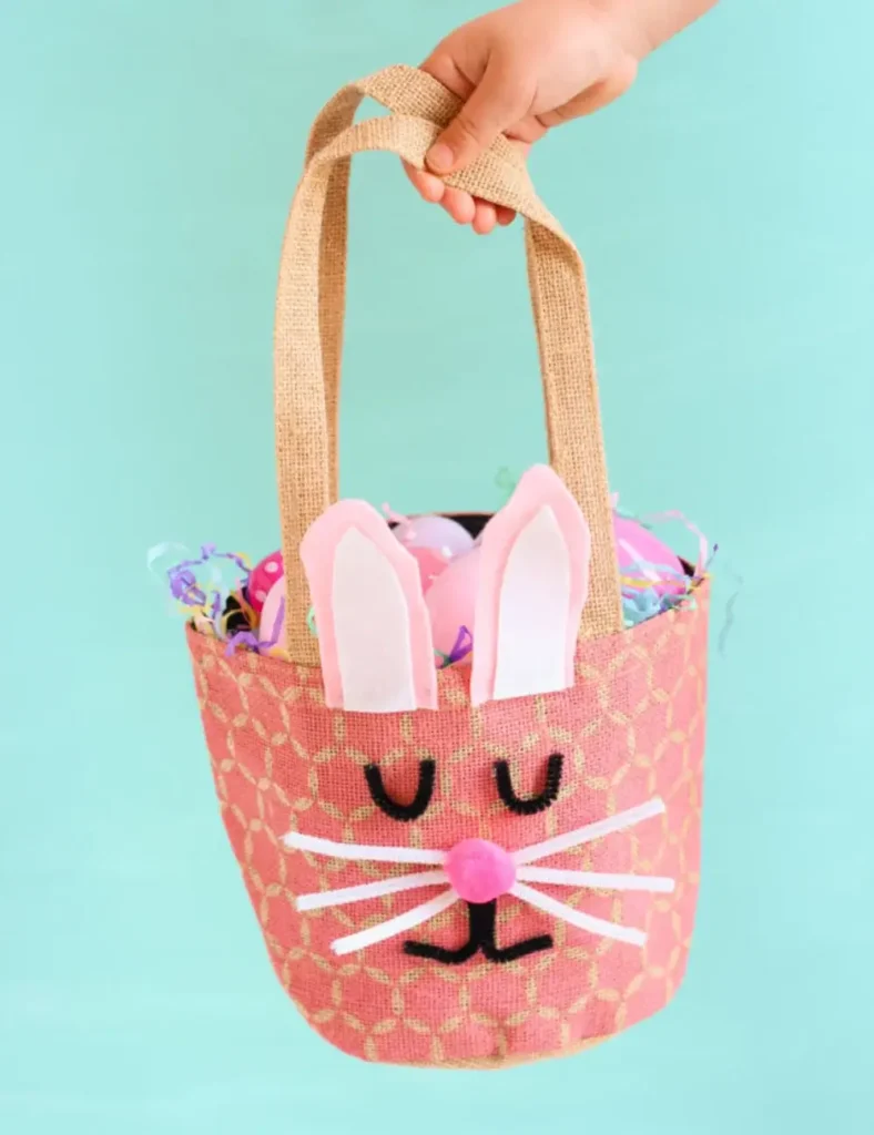Simple DIY Bunny Easter Basket. DIY Easter Baskets For Kids